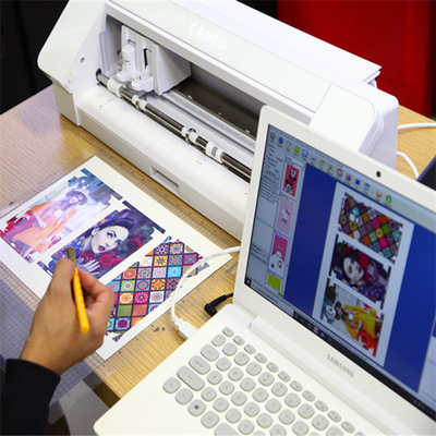 Aduana móvil del trazador de la cortadora de la piel de la etiqueta engomada del vinilo con software del diseño de la piel
