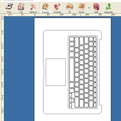 Personalización del software del cortador de la impresora de los gráficos del vinilo de la máquina de la fabricación de la piel del ordenador portátil del cuerpo completo