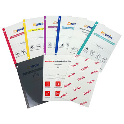 Protector de pantalla 3D de PVC personalizado de alta calidad para teléfono móvil, adhesivo trasero premium, impermeable con materiales de papel TPU en bruto