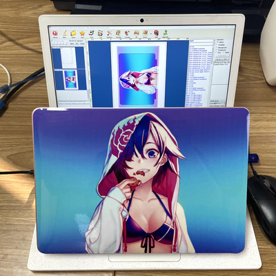 Impresora y cortador de etiquetas de vinilo troquelado con cubierta adhesiva de piel Daqin para Notebook