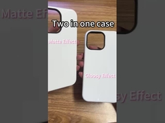 Comparación de la caja de teléfono móvil brillante mate